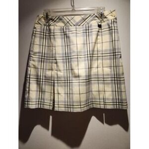 EP Pro Women's Plaid Golf Skort Pleated A-Line Style, pockets and zip side-6